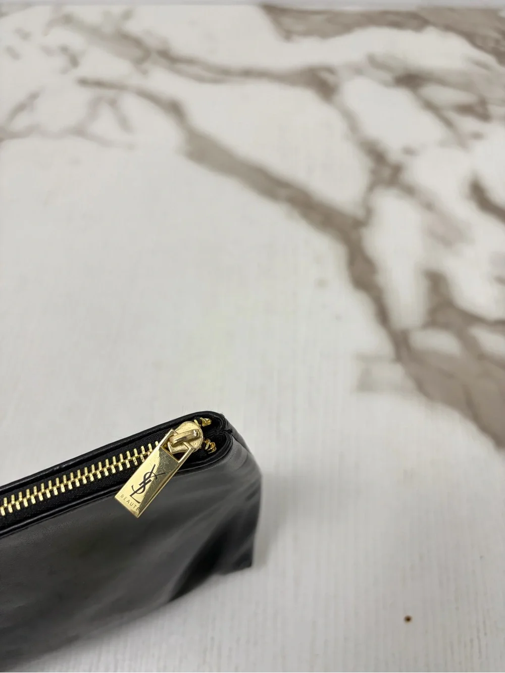 YSL Beauté Black & Gold VIP Gift Makeup Bag Cosmetic Pouch Clutch⁠